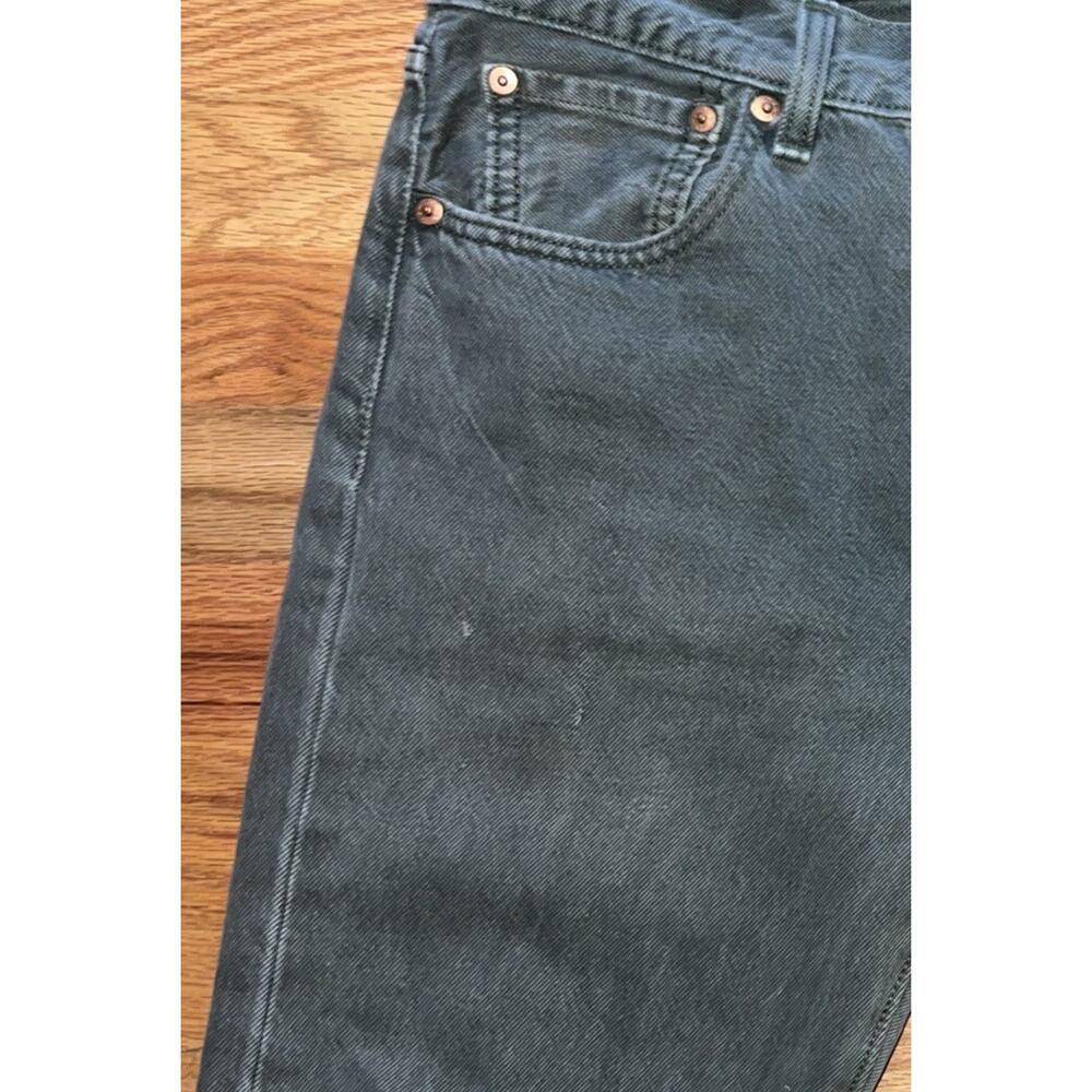 Vintage Levi’s Jeans 30x30 Green 501 Button Fly Straight Denim Pants USA 90s - Picture 4 of 14